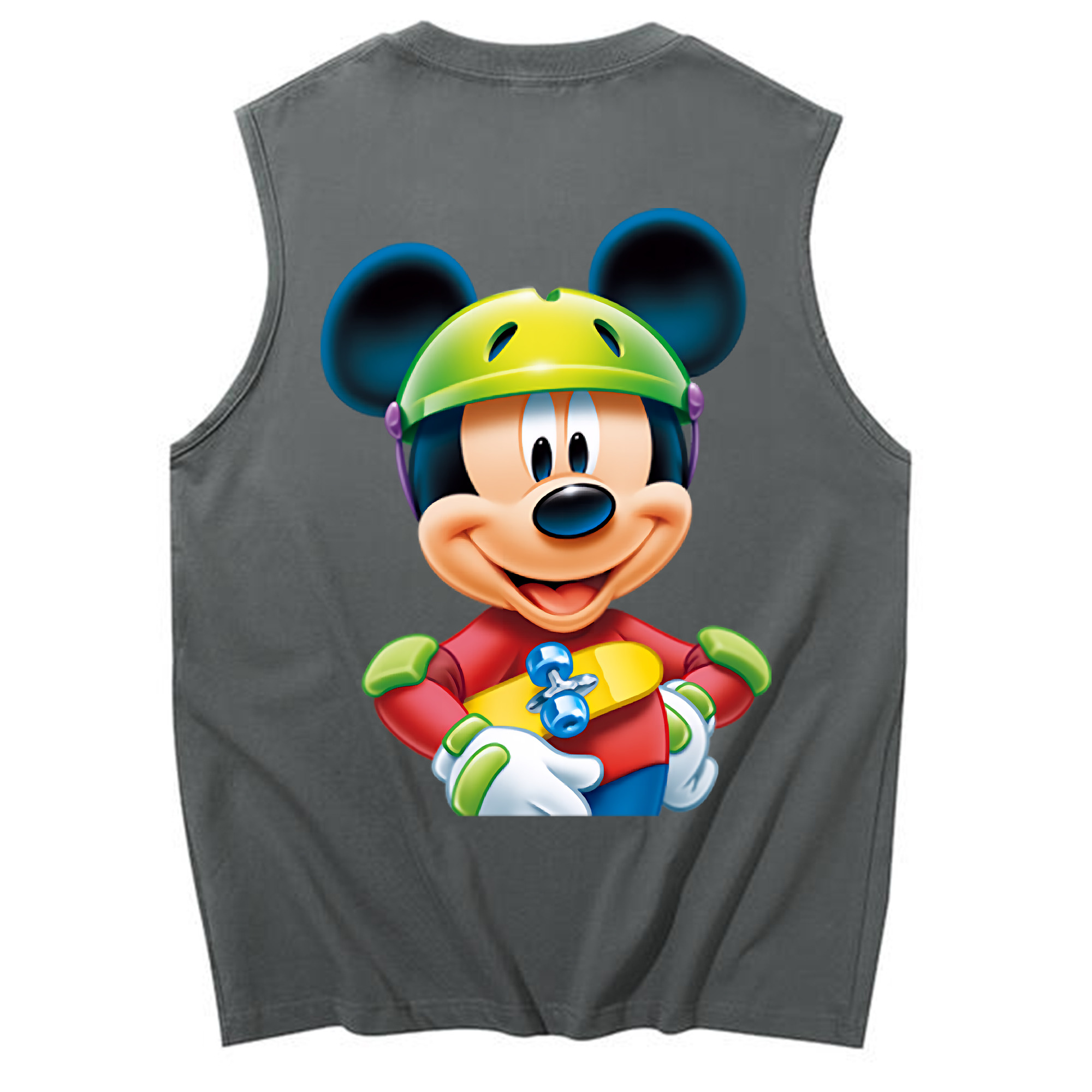 ミッキーマウス Mickey Mouse コットン100％タンクトップ（背面プリント）